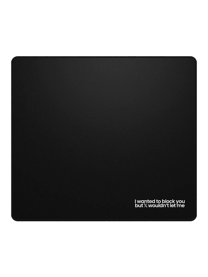Blocked On X Mouse Pad - Black product image (2)