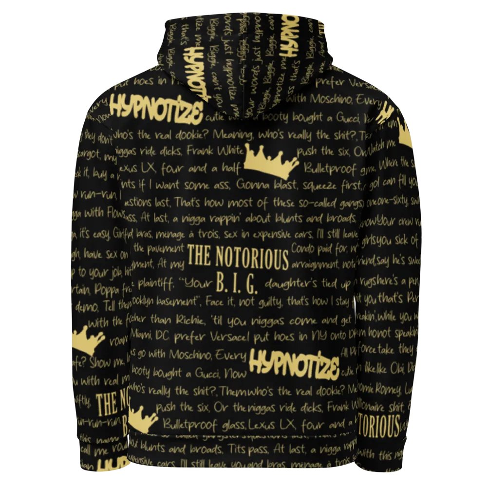 Hypnotize - The Notorious B.I.G. - BLACK w/GOLD - Unisex Hoodie product image (3)