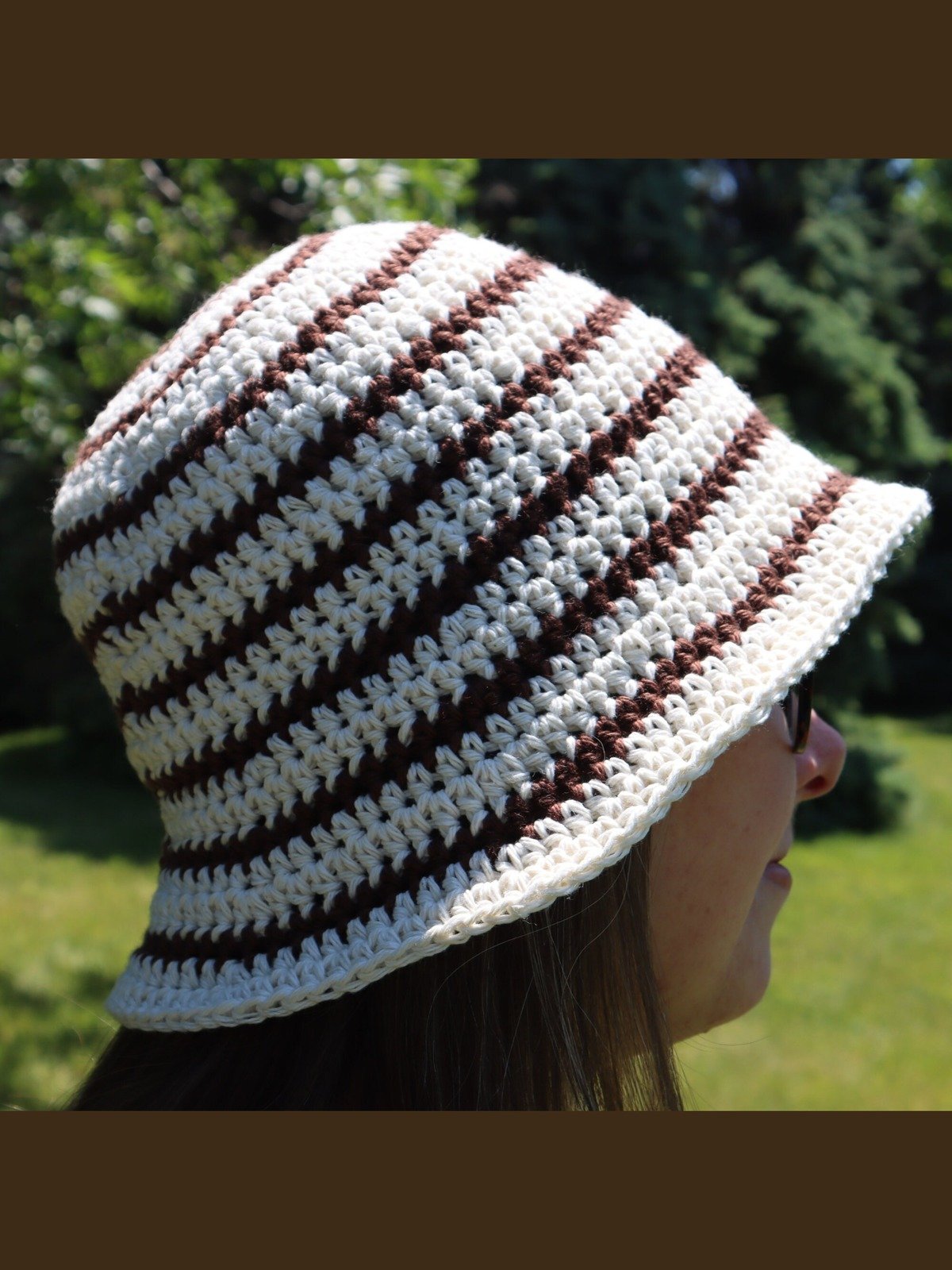 Striped Crochet Bucket Hat (Digital PDF Pattern) product image (2)