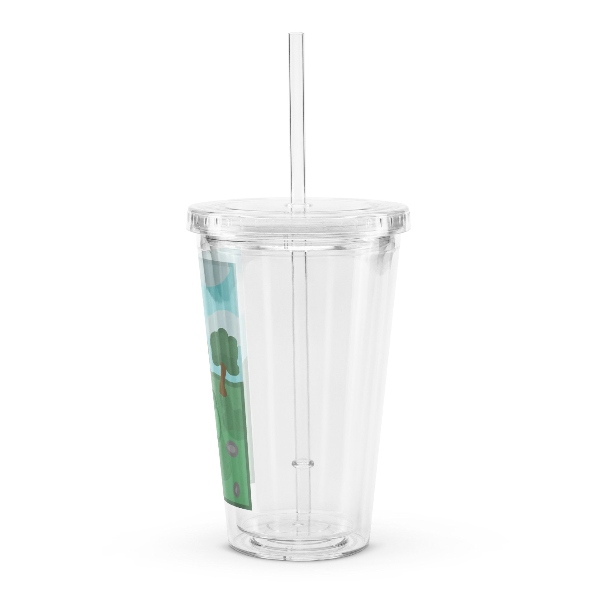 Nerdy Cat Plastic Tumbler product image (4)