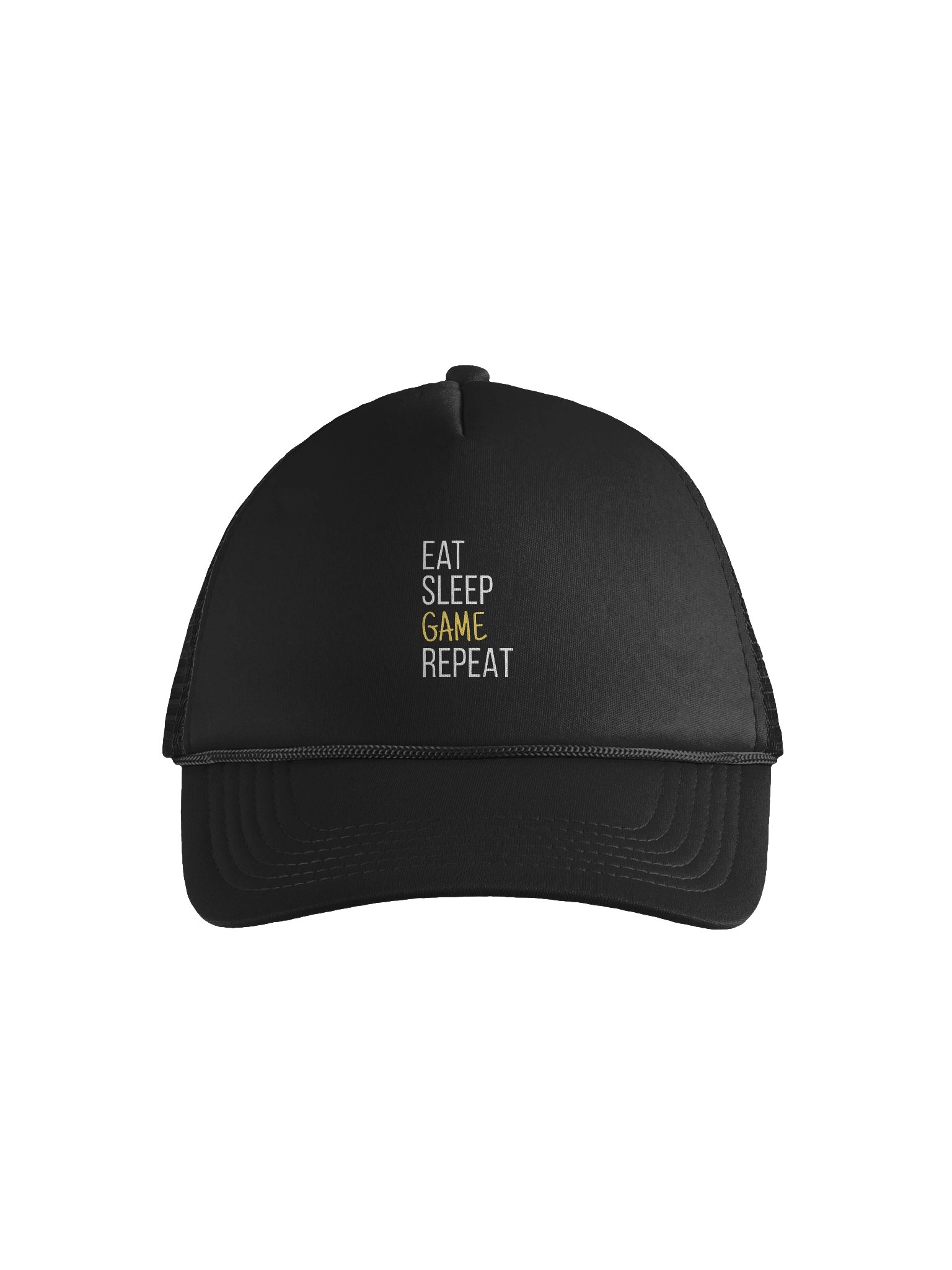 "EAT SLEEP GAME REPEAT" Trucker Hat product image (1)
