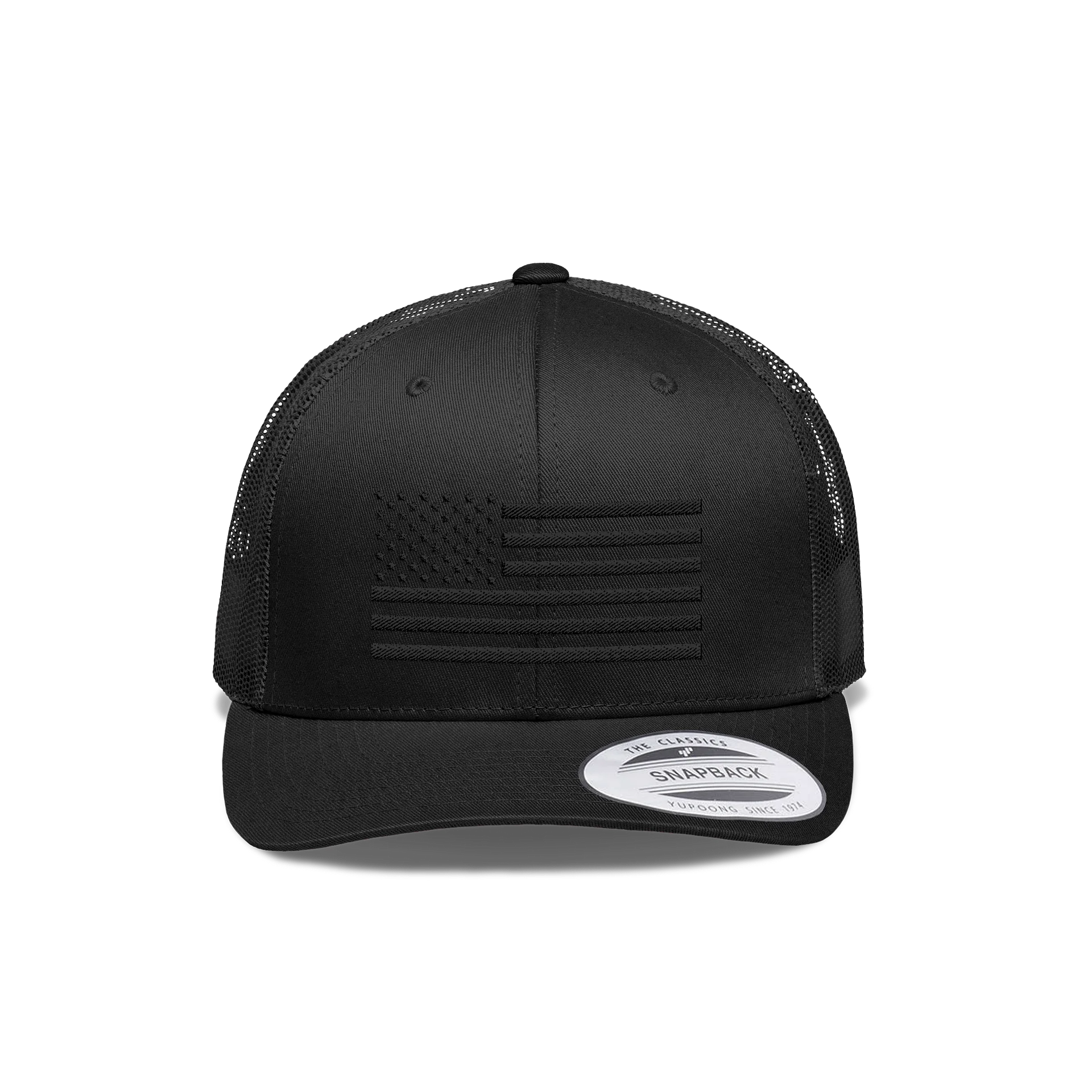 Blackout American Flag Snapback Hat product image (1)