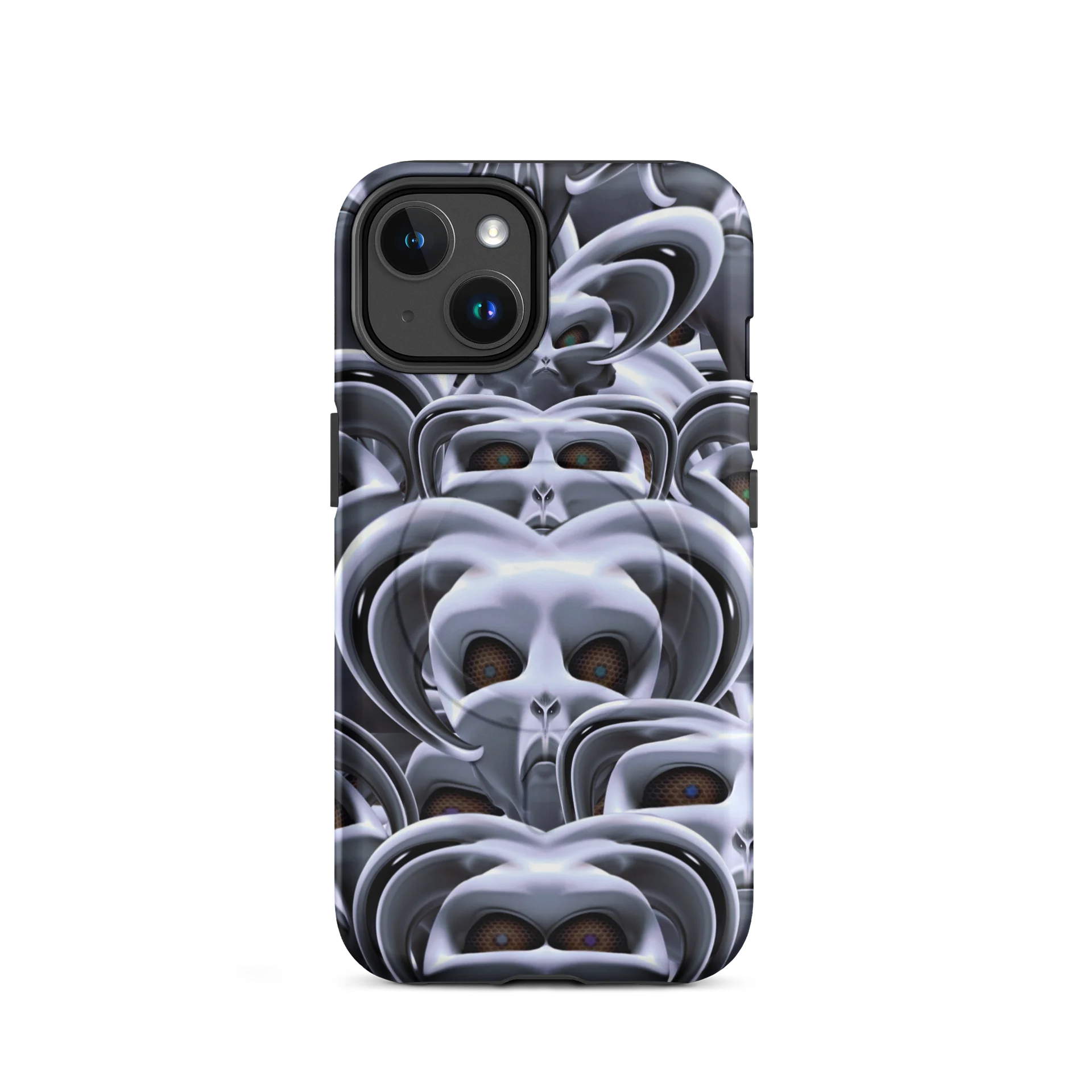 Alien Watchers - MagSafe Tough iPhone Case - Surreal Extraterrestrial Alien Design product image (2)
