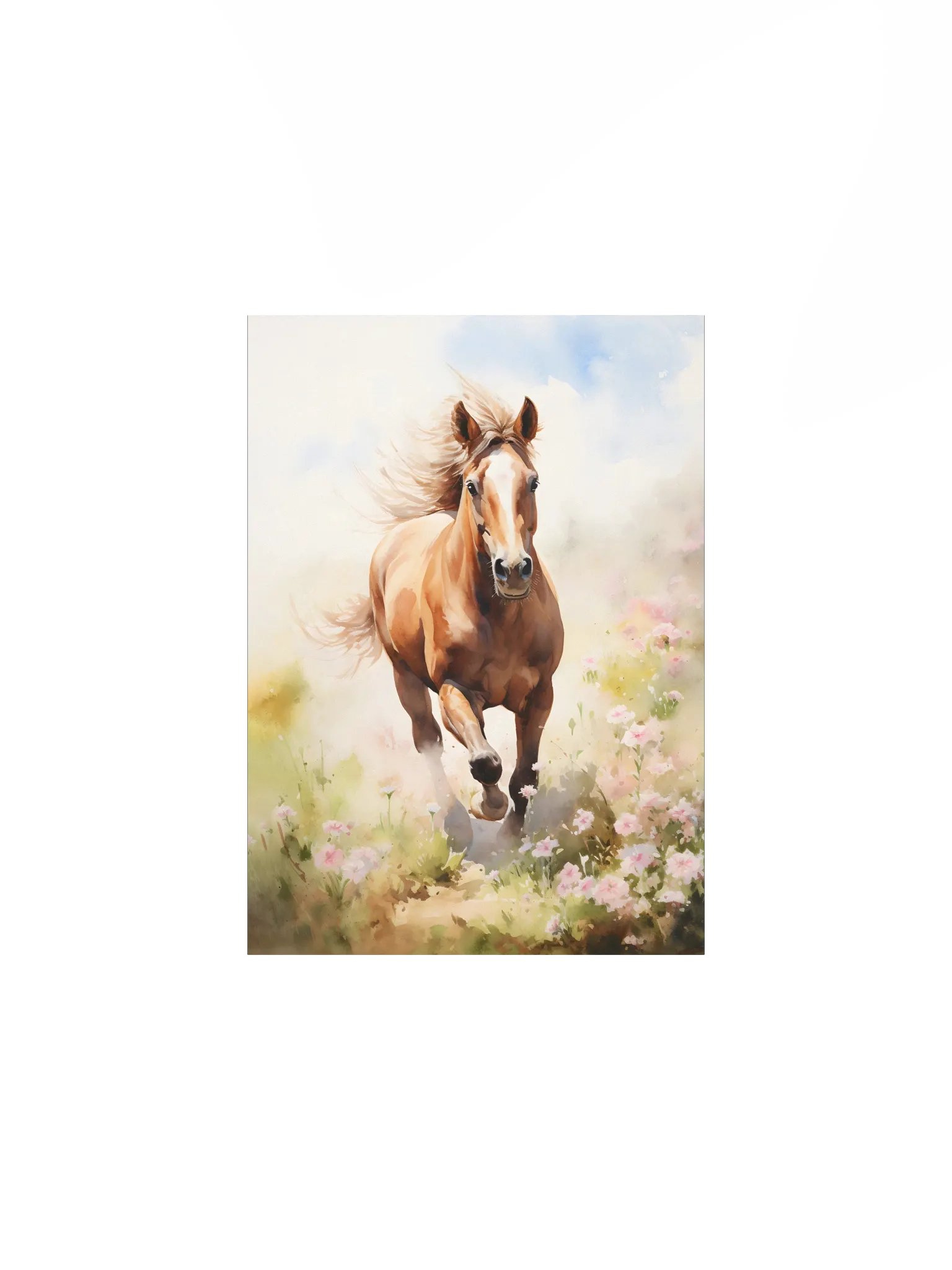 Watercolor Horse Galloping in the Fields product image (2)