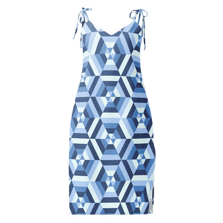 Symmetric Blue Hex Dress product image (1)