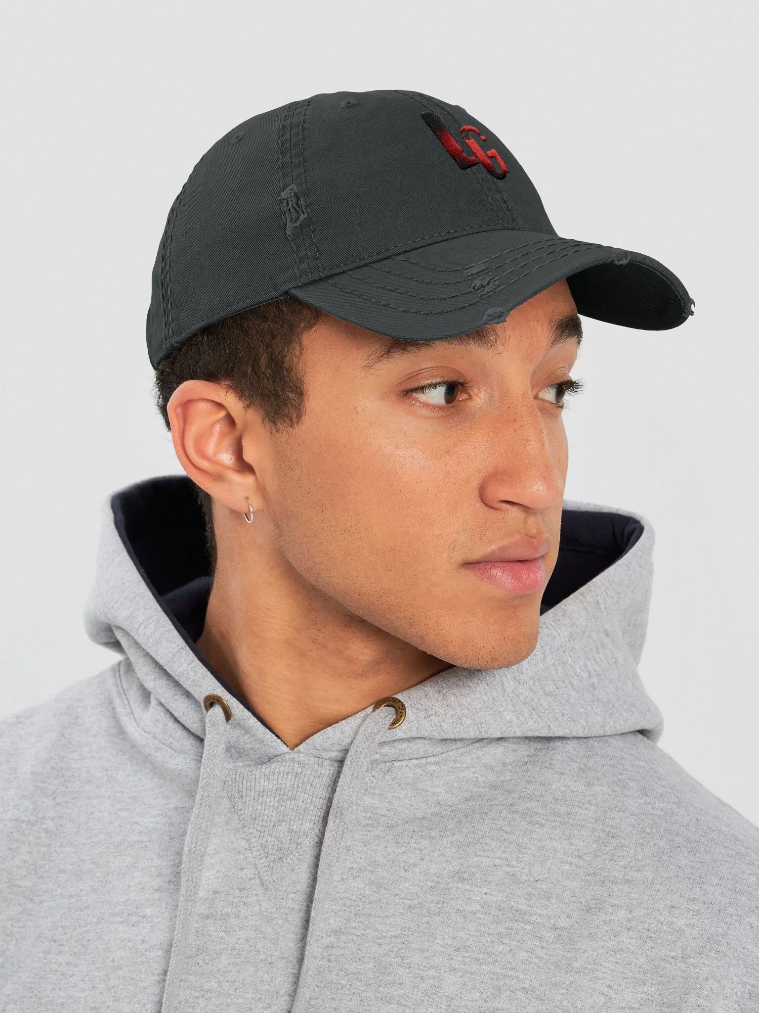 Distressed Hat Embroidered Logo product image (3)