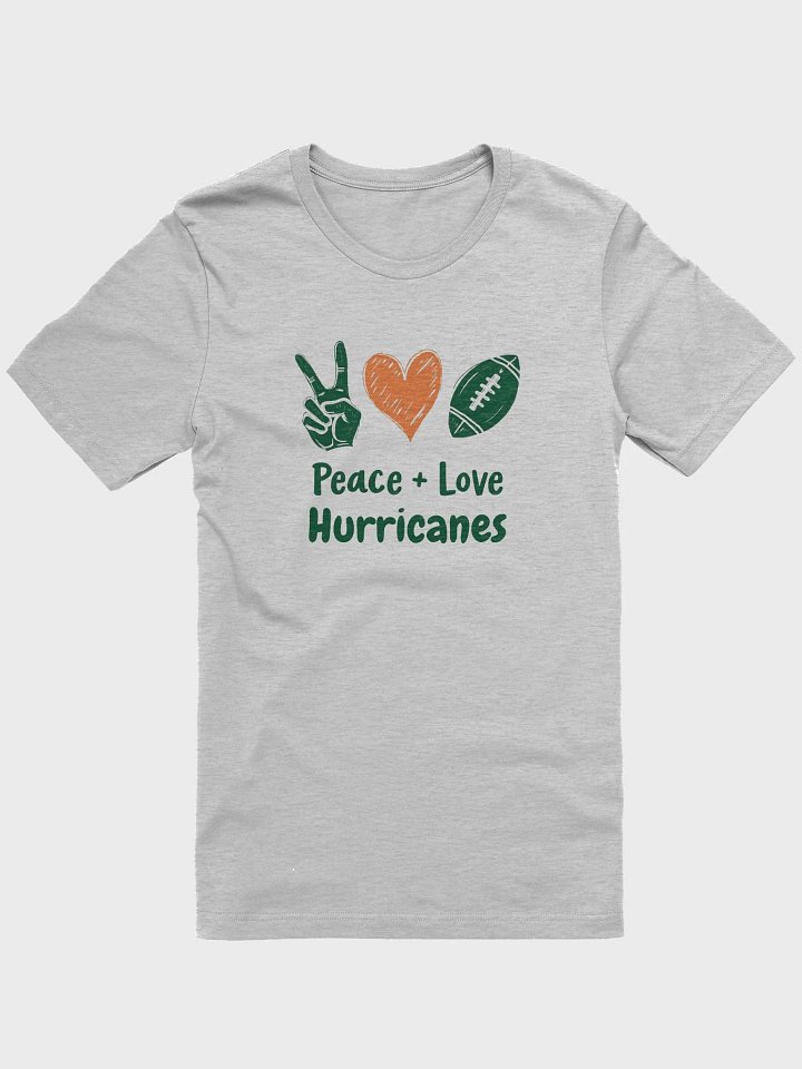 Peace, Love, Miami Hurricanes : Bella+Canvas Tee product image (1)