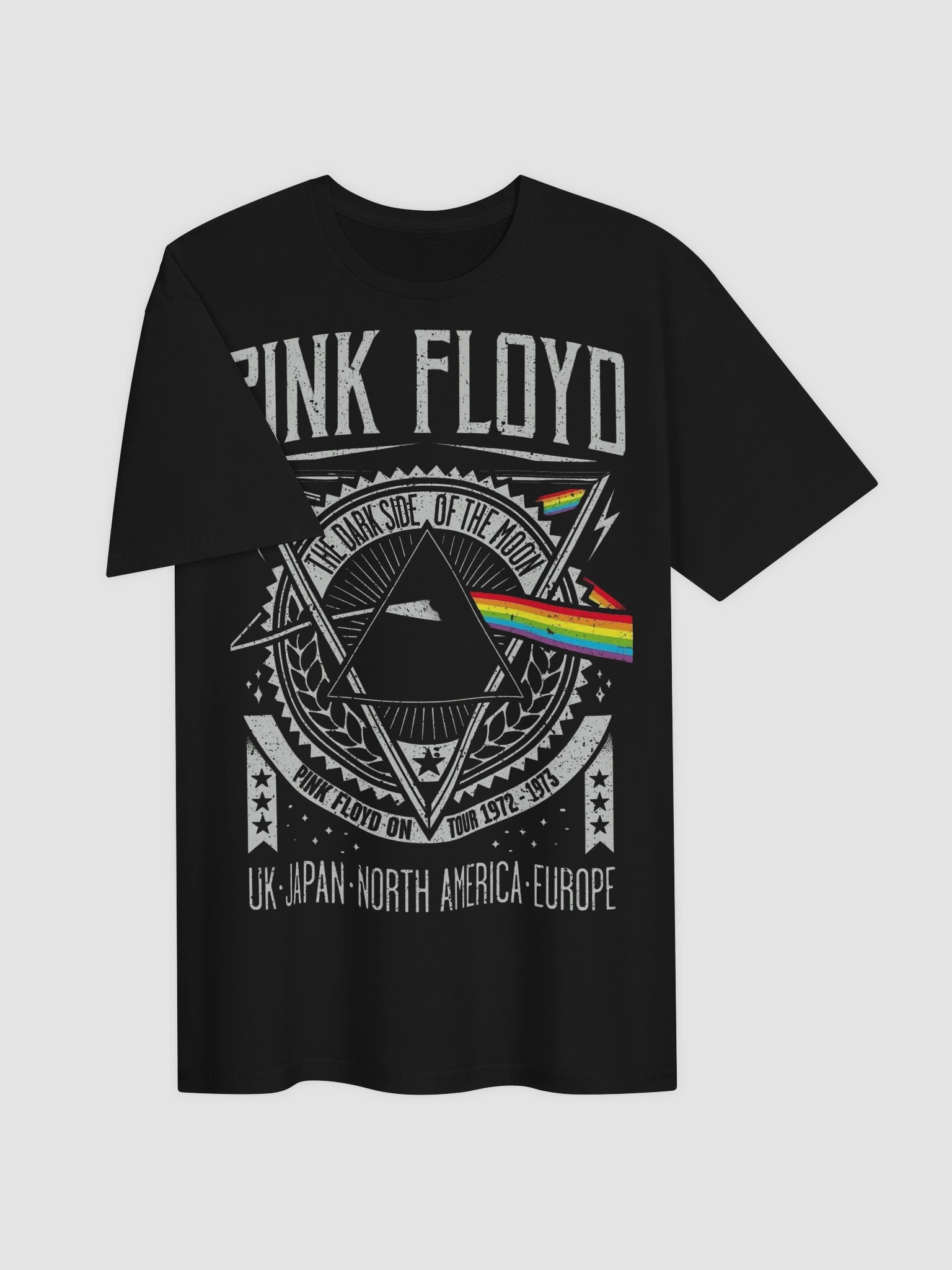 Pink Floyd Dark Side of the Moon T-Shirt | 1972–1973 Tour Prism Graphic Tee | Vintage Progressive Rock Collector Band Shirt product image (3)