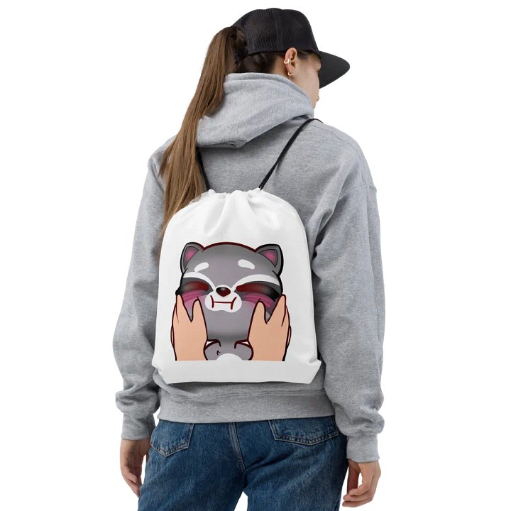 Cute Raccoon Drawstring Bag product image (2)
