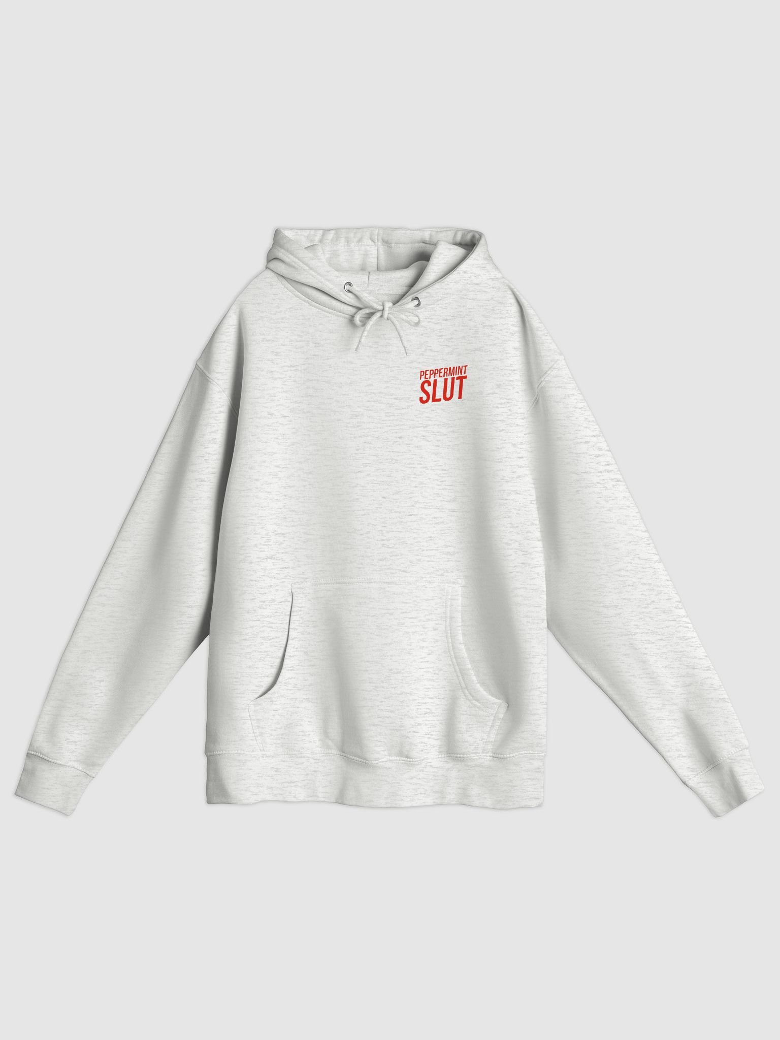 FUTILE DEVICE: PEPPERMINT SLUT (WHITE PULLOVER HOODIE) product image (1)