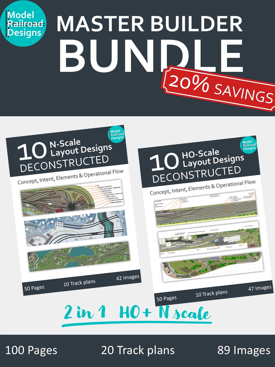 Master Builder Bundle: HO & N Scale Layout Designs Deconstructed product image (1)