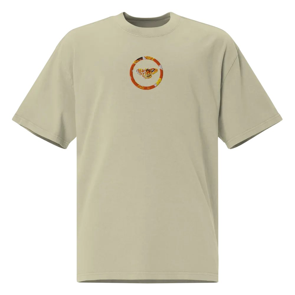 Moth AS Colour Premium Oversized Faded Embroidered T-Shirt product image (1)