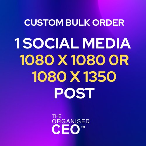 1 1080 X 1080 or 1080 X 1350 IG OR FB Post (For Custom Bulk Orders Only) product image (1)