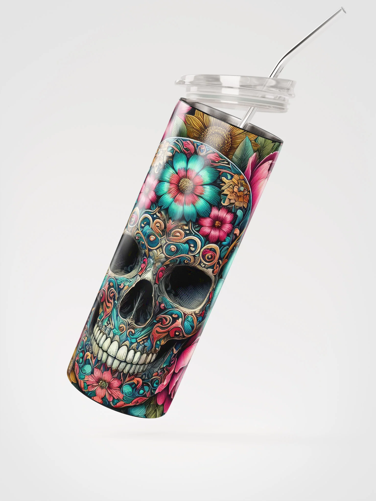 Fiesta Skull Stainless Steel Tumbler product image (2)
