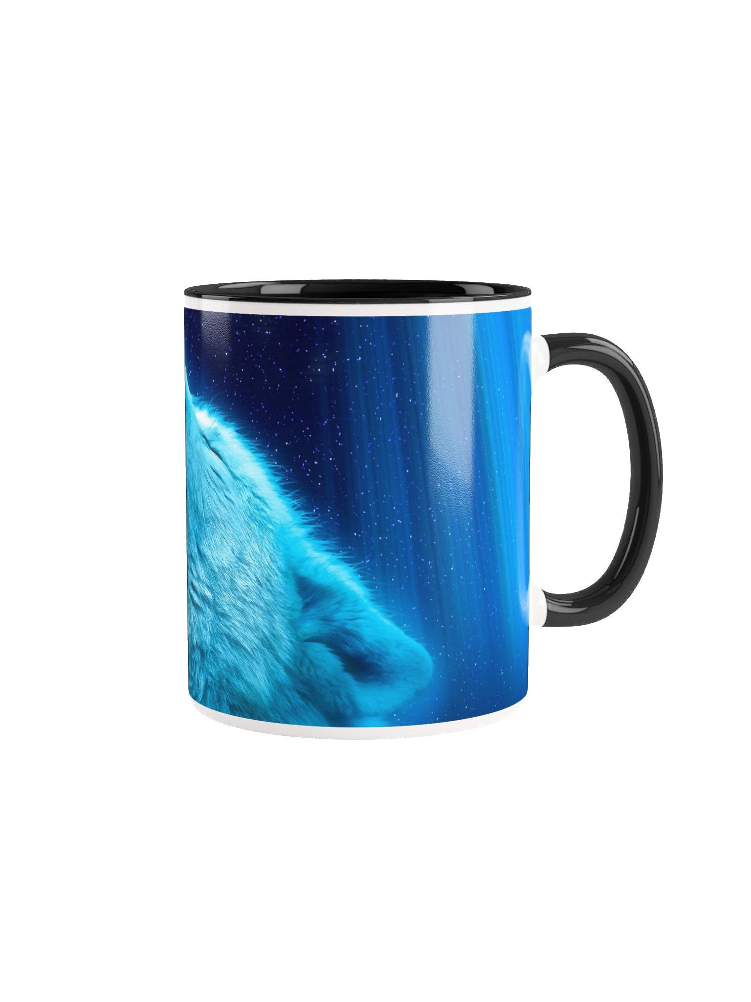 Starry Night Wolf Ceramic Mug product image (2)