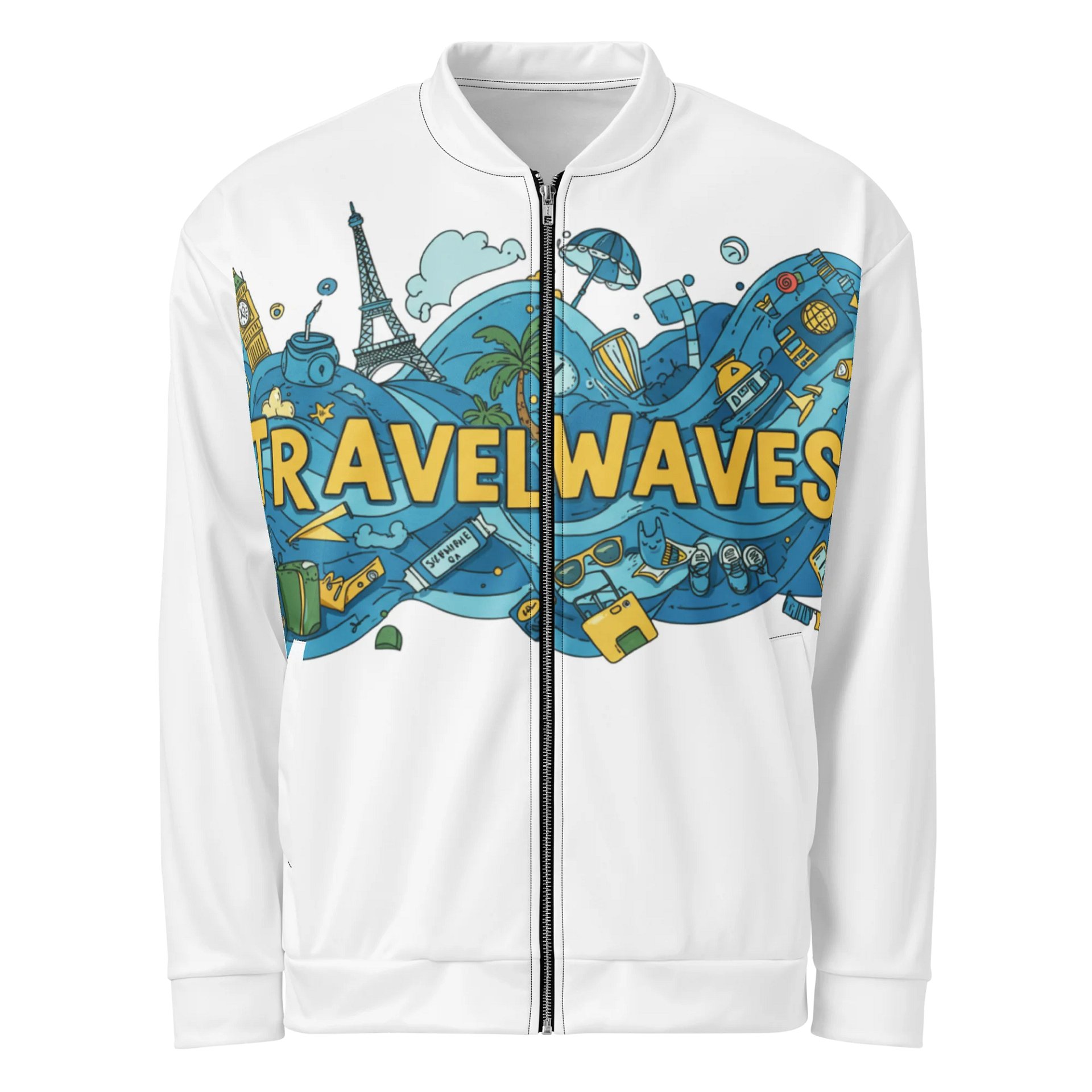 Wanderlust Waves Custom Bomber Jacket product image (1)