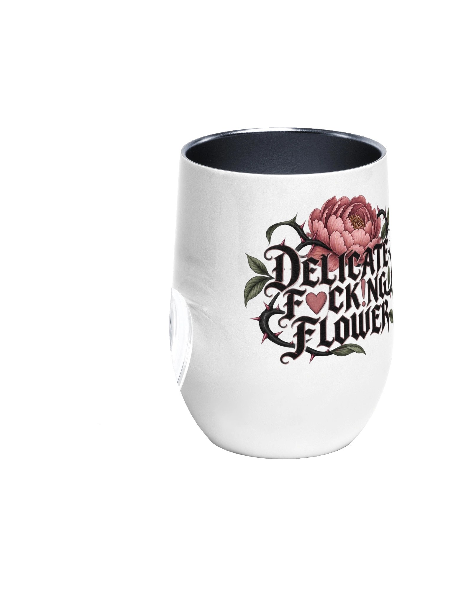 Delicate Fuck!ng Flower – Wine Tumbler product image (2)