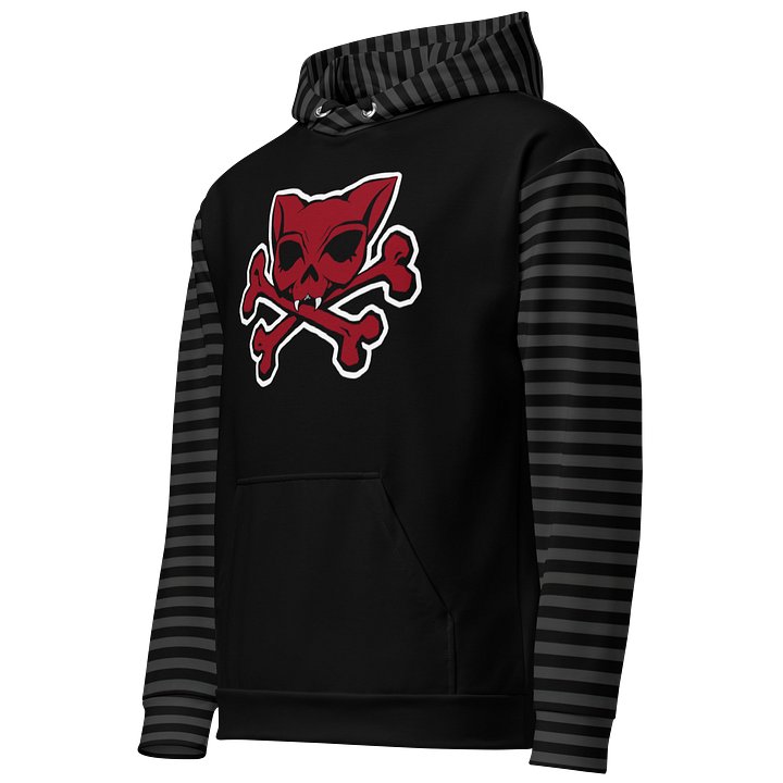 Red Kat Skull Blaque Stripped Political Hoodie product image (2)