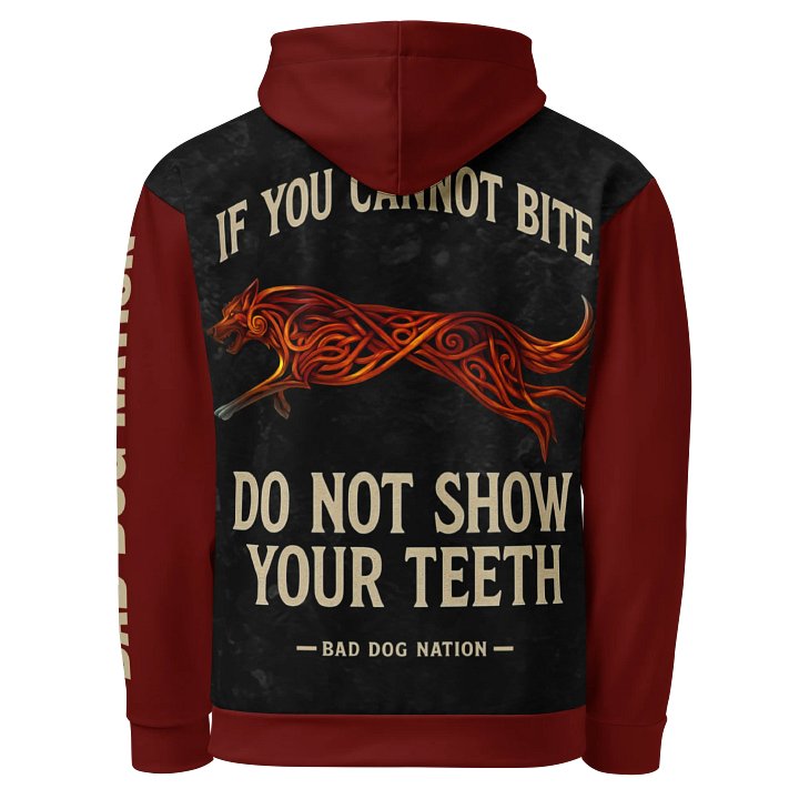 You Cannot Bite (Alternate sleeve color) - Premium Adult Unisex All Over Print K9 Hoodie product image (1)