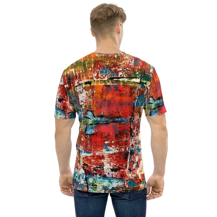 original abstract painting on all over printed tshirt product image (1)