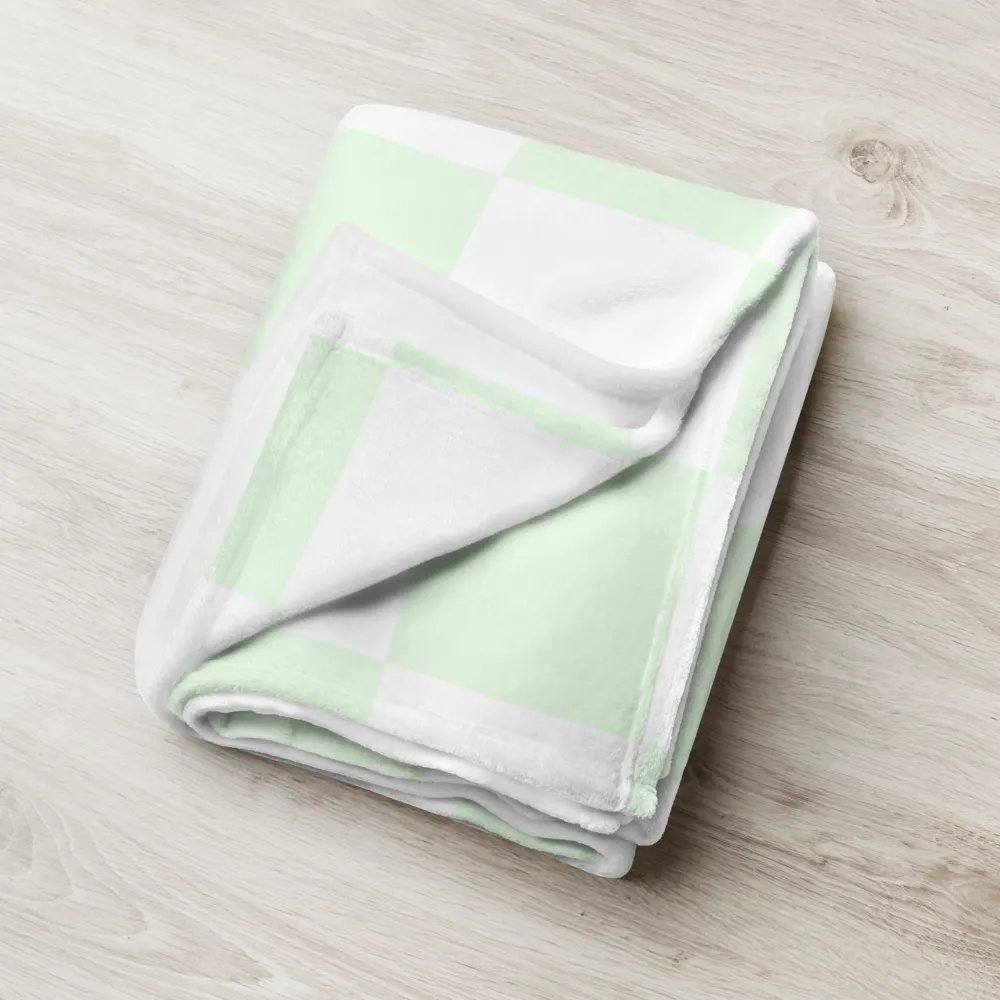 Squares White and Limegreen/Throw Blanket by Allcolor product image (8)