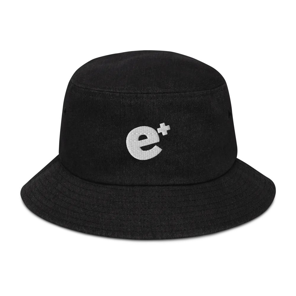 White Logo Denim Bucket Hat product image (1)