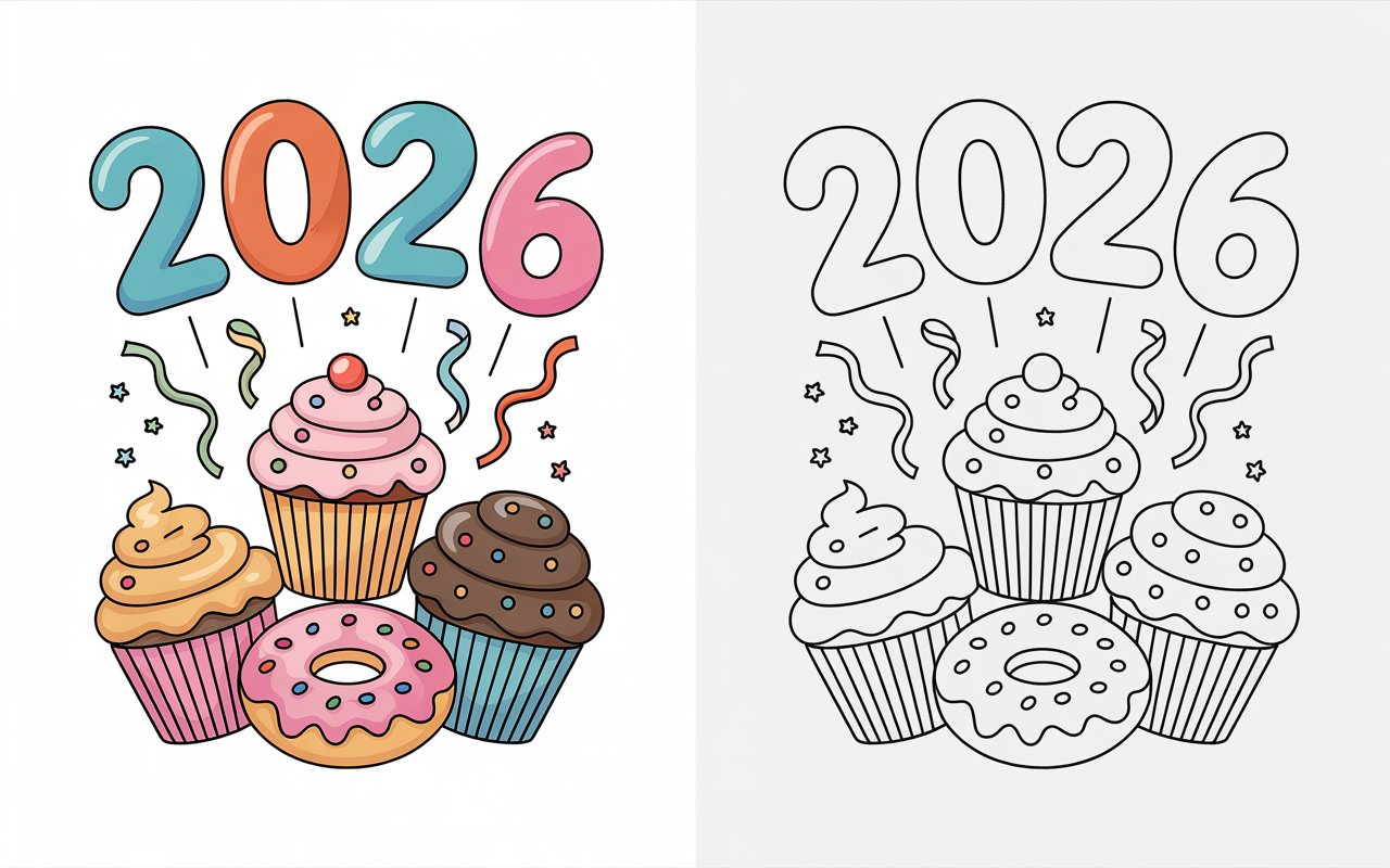 2026 Coloring Book – A Cute and Creative Journey Into the New Year! product image (4)