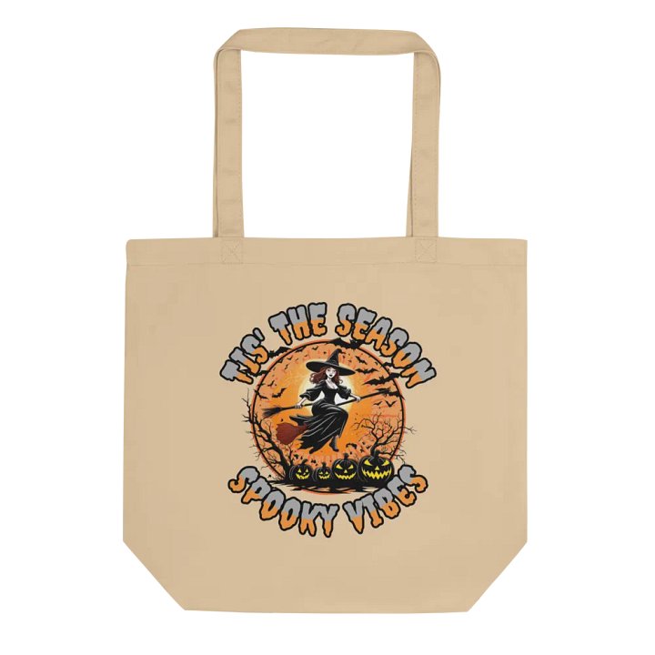 Tis The Season Spooky Vibes Witch Eco Tote Bag product image (1)