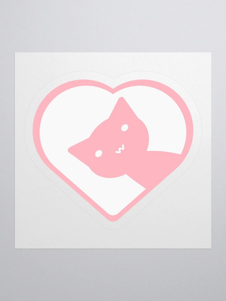 Cute Cat in Heart Sticker product image (2)