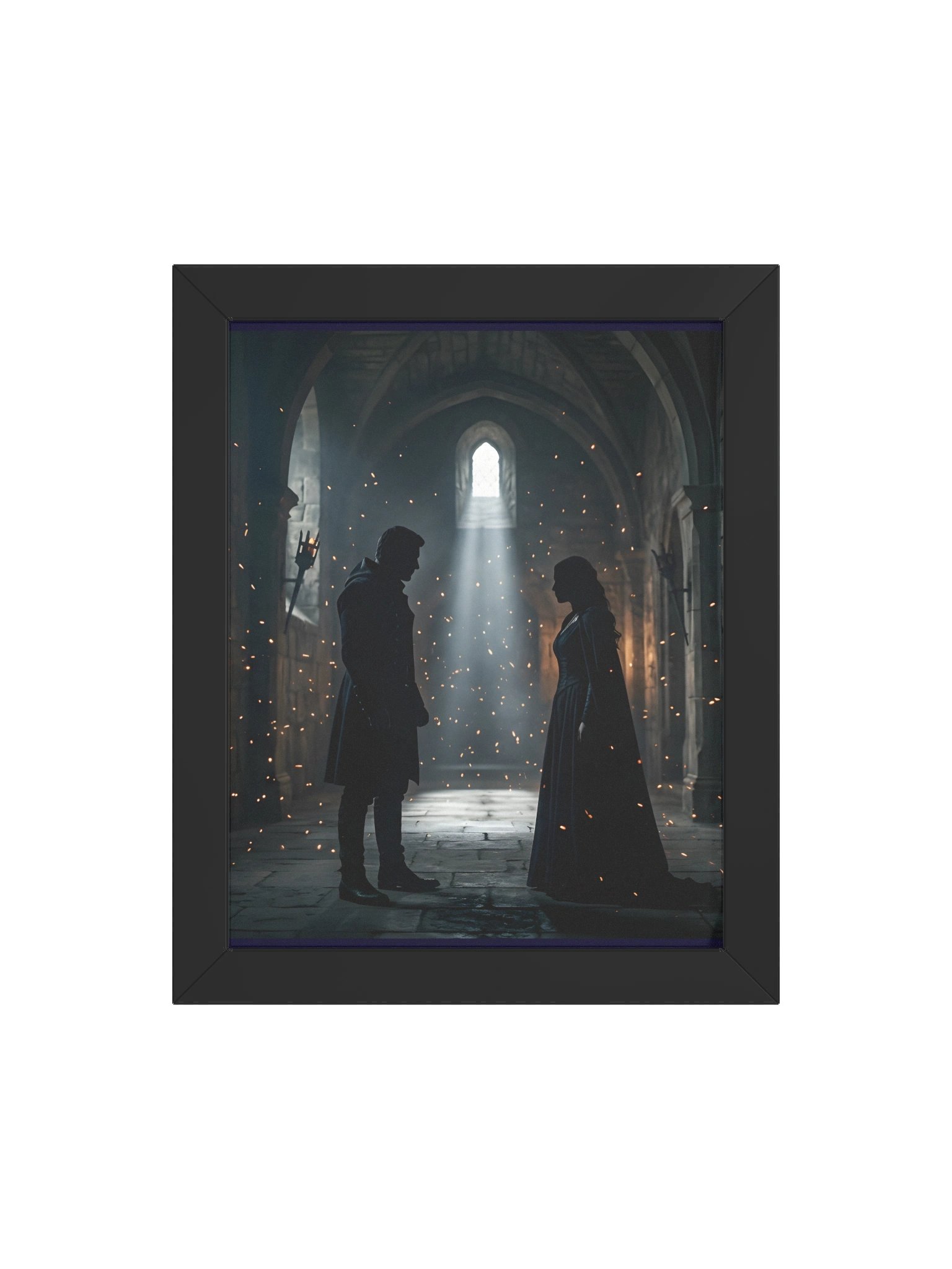 Meeting in the Shadows - Romantasy Silhouette Wall Art product image (23)