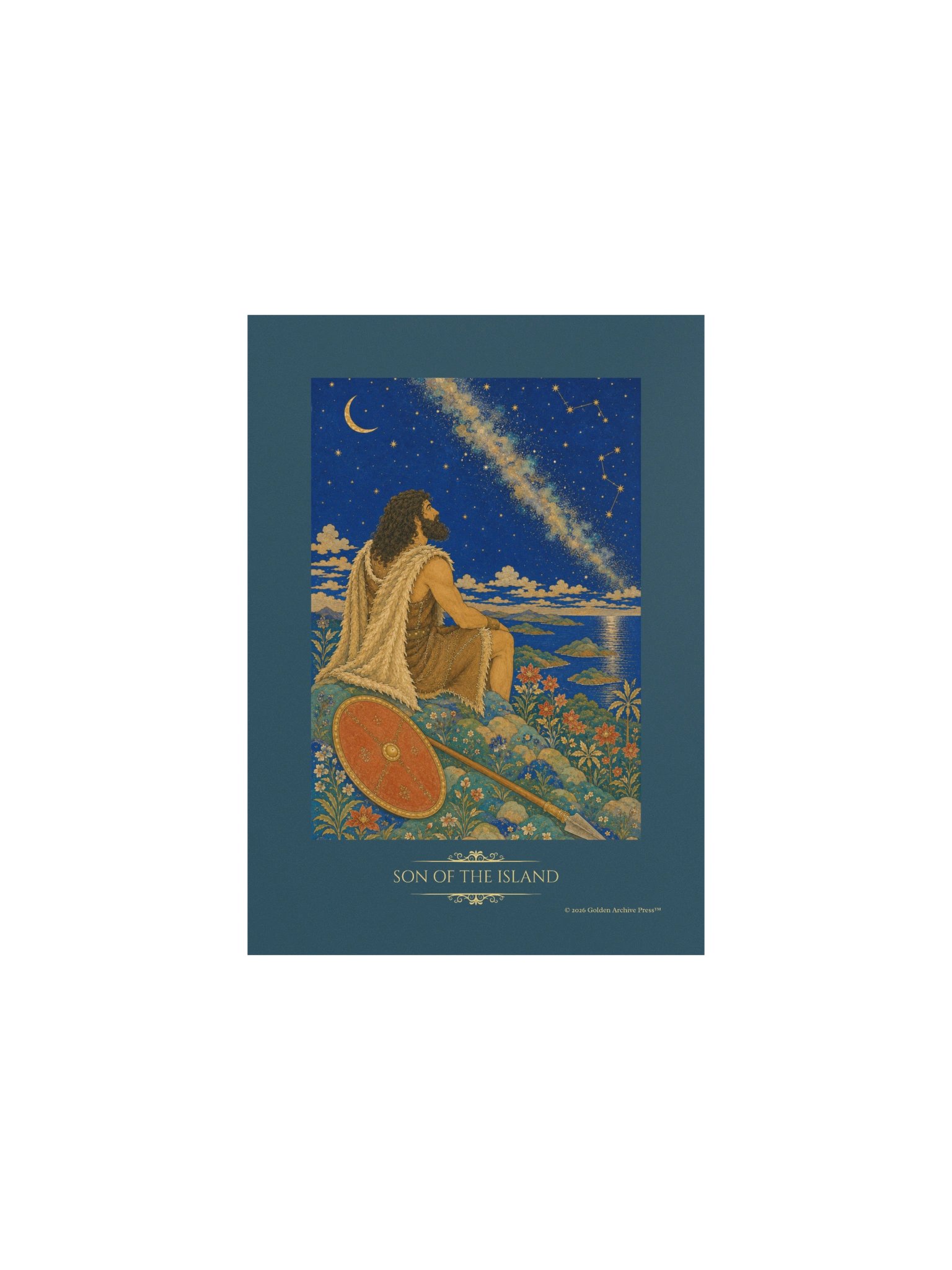 Son of the Island — Miniature Art Print (Man and Stars) product image (3)