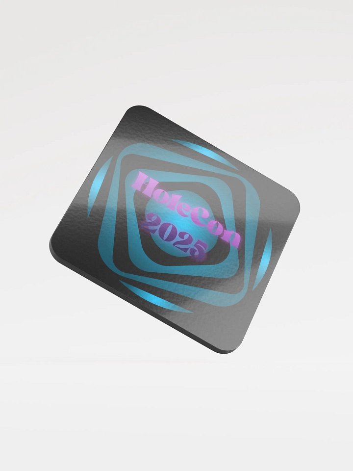 HoleCon '25 round logo coaster product image (1)
