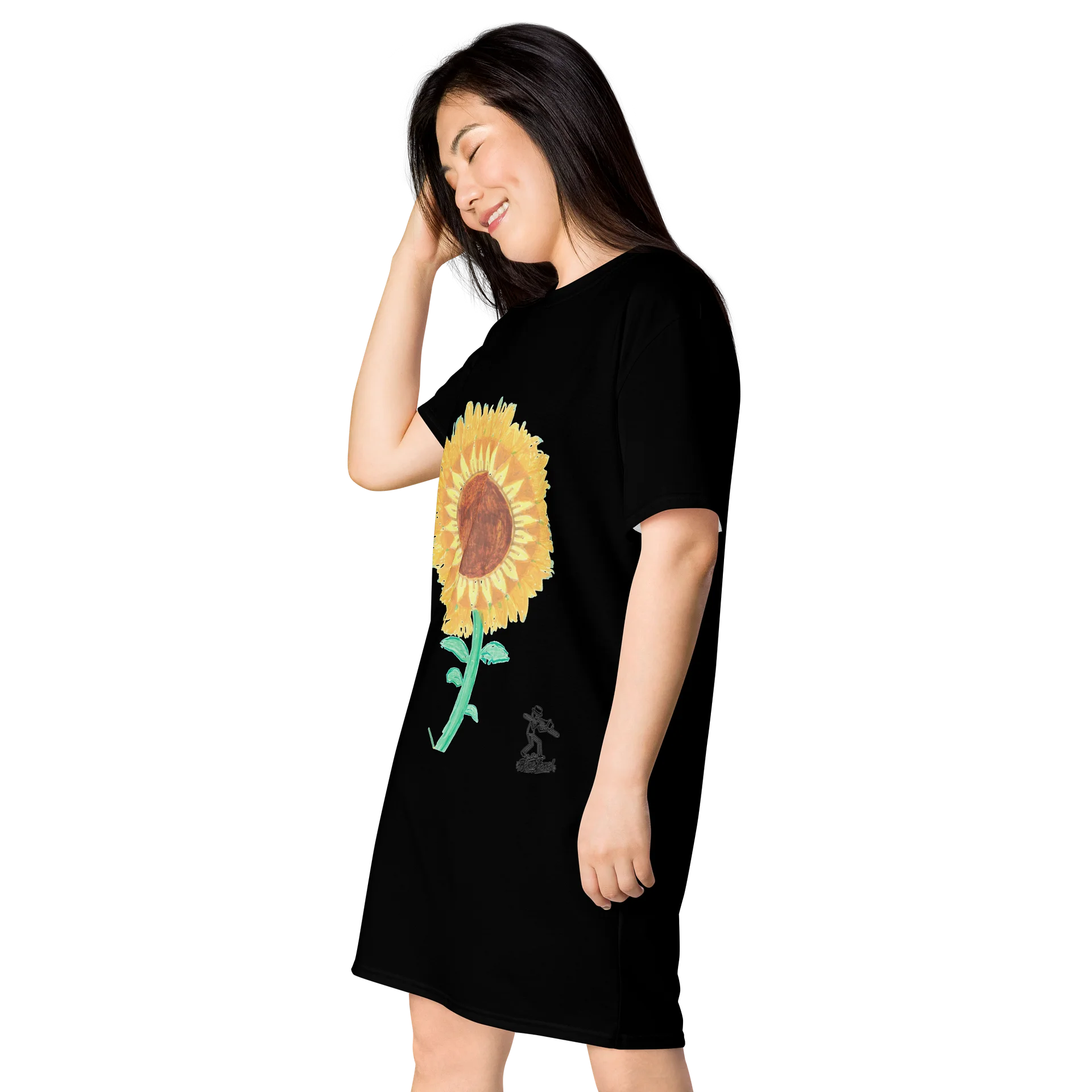Sunflower Bloom T-Shirt Dress product image (3)