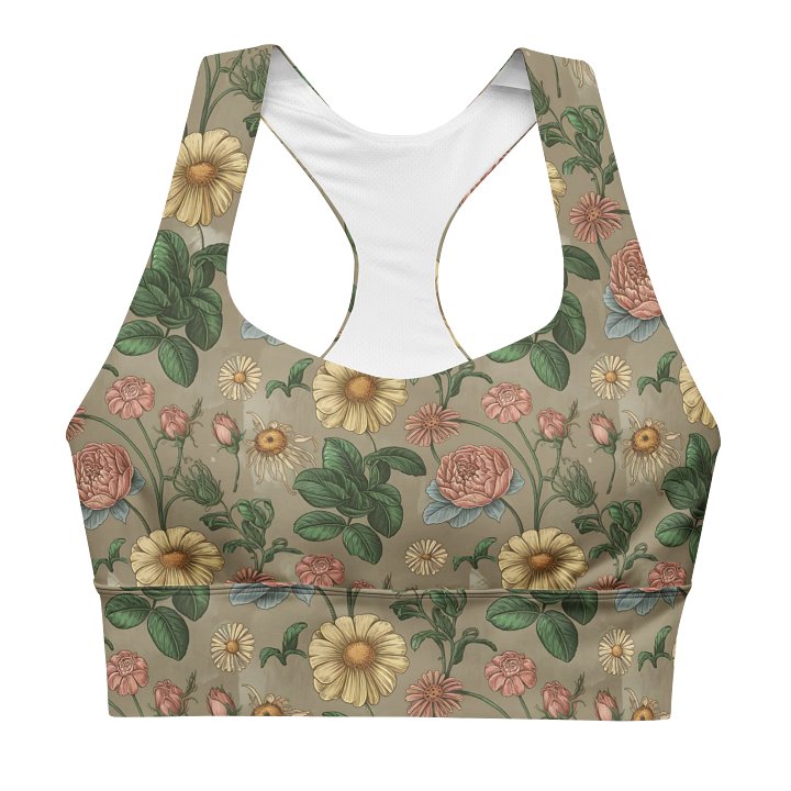 Longline Floral Sports Bra – Women’s High-Support Activewear product image (1)