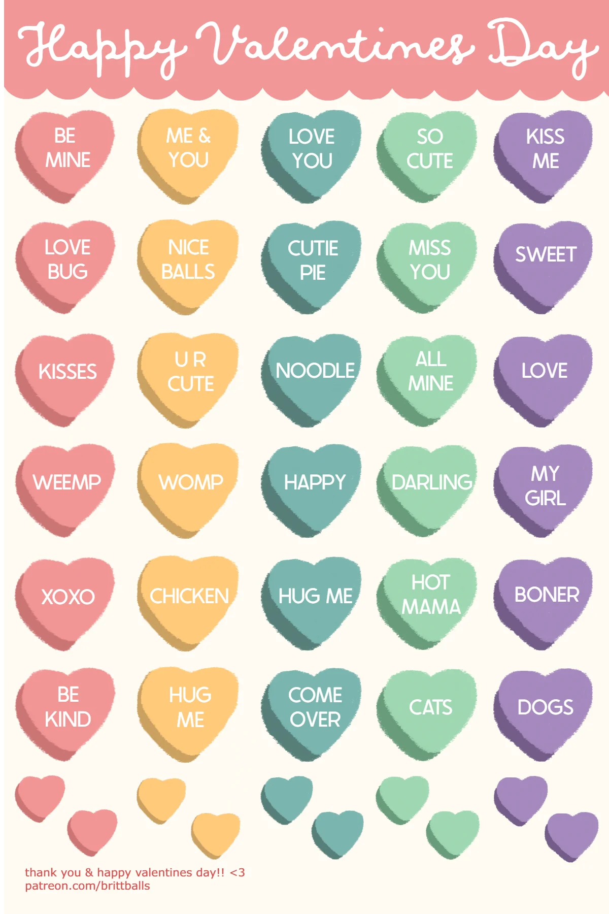 "Heart Candies" Sticker Sheet product image (2)