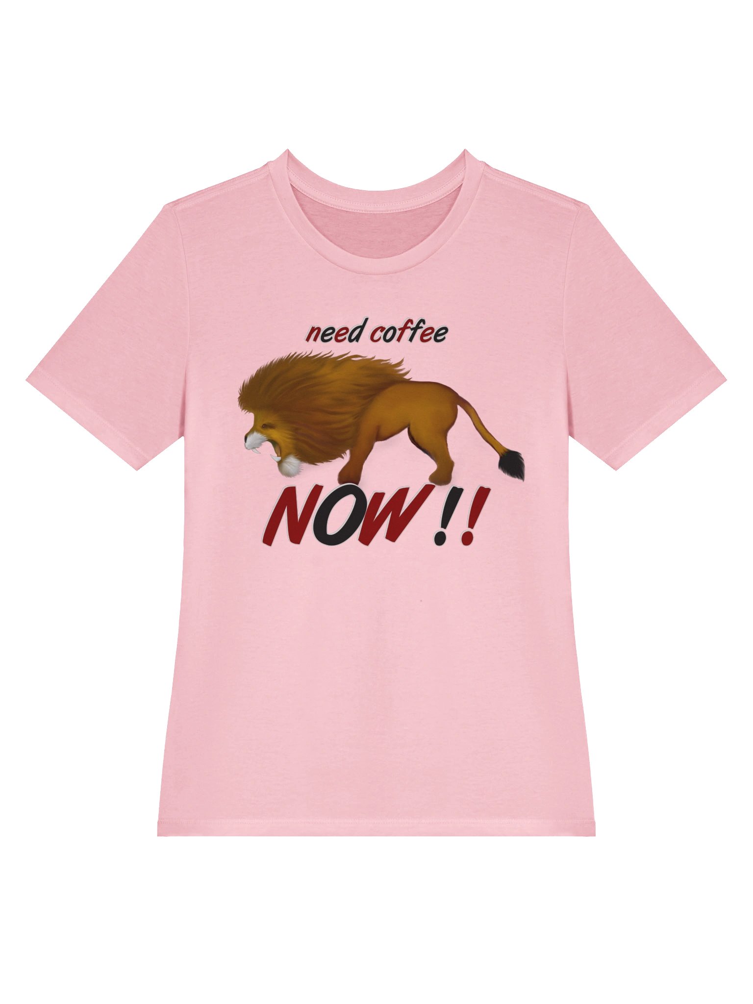 Lion "Need Coffee NOW" T-Shirt. Women's Bella+Canvas Supersoft Relaxed-fit T-Shirt product image (2)