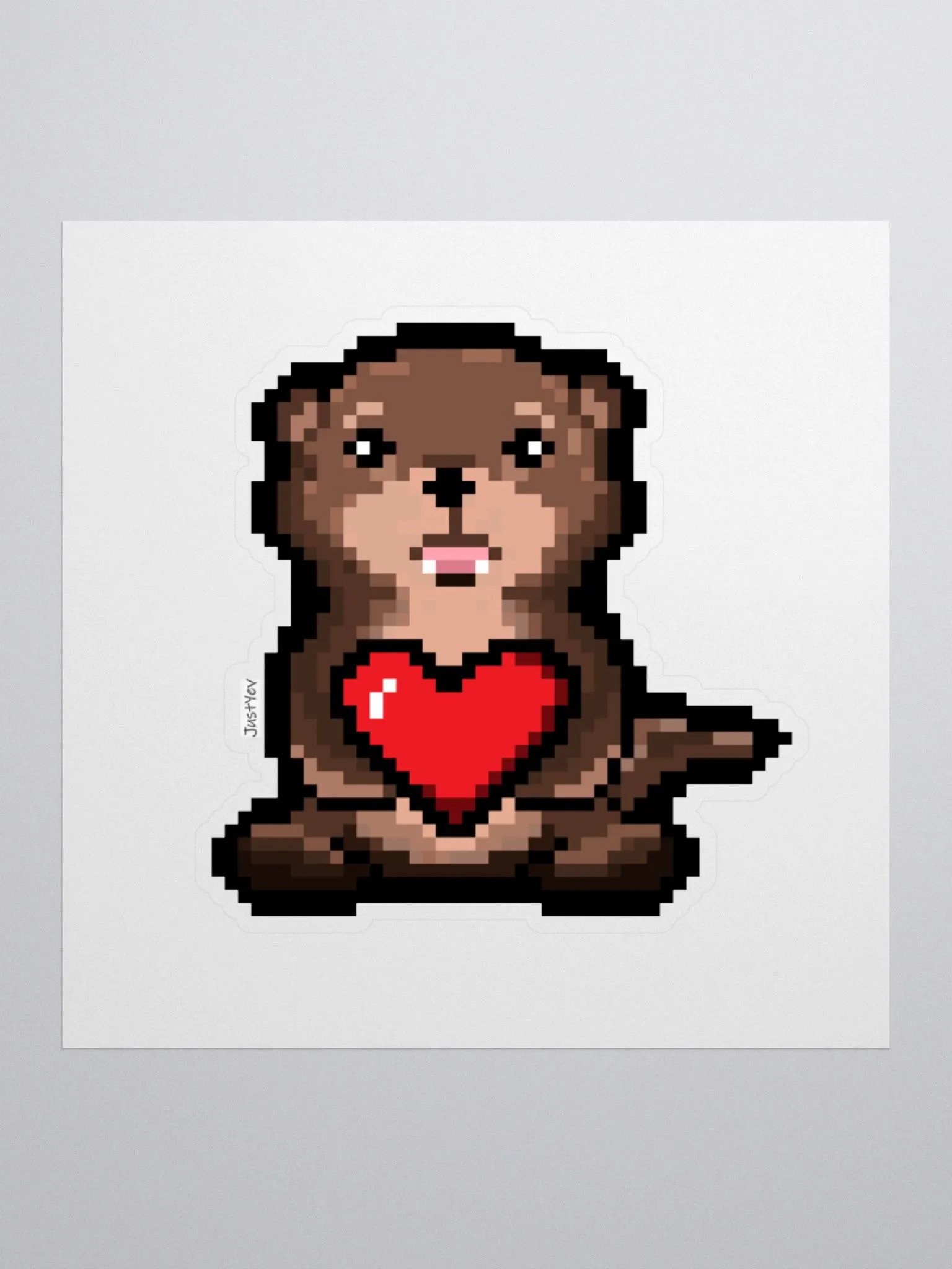 Otter Pixel Art Sticker product image (1)