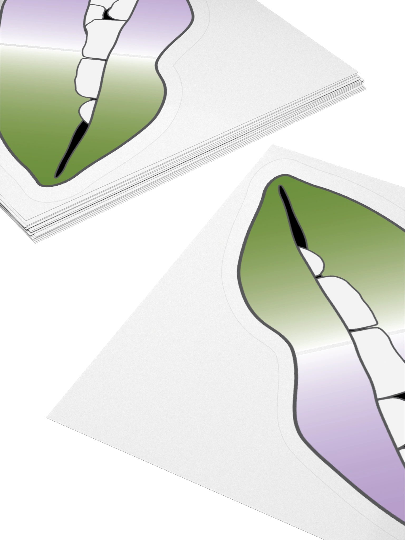 Genderqueer Pride Gradient Biting Lips Sticker product image (10)