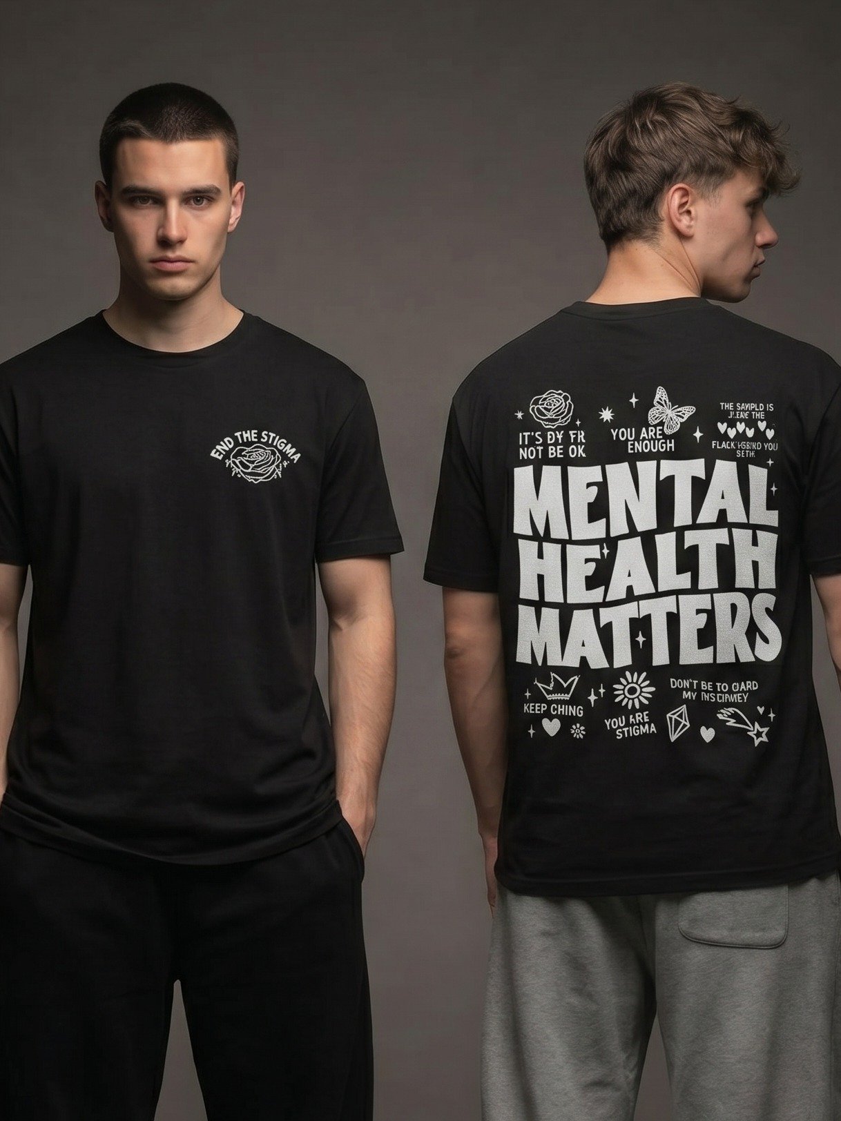 End The Stigma Mental Health Matters T-Shirt | The Rest Club Co. product image (2)