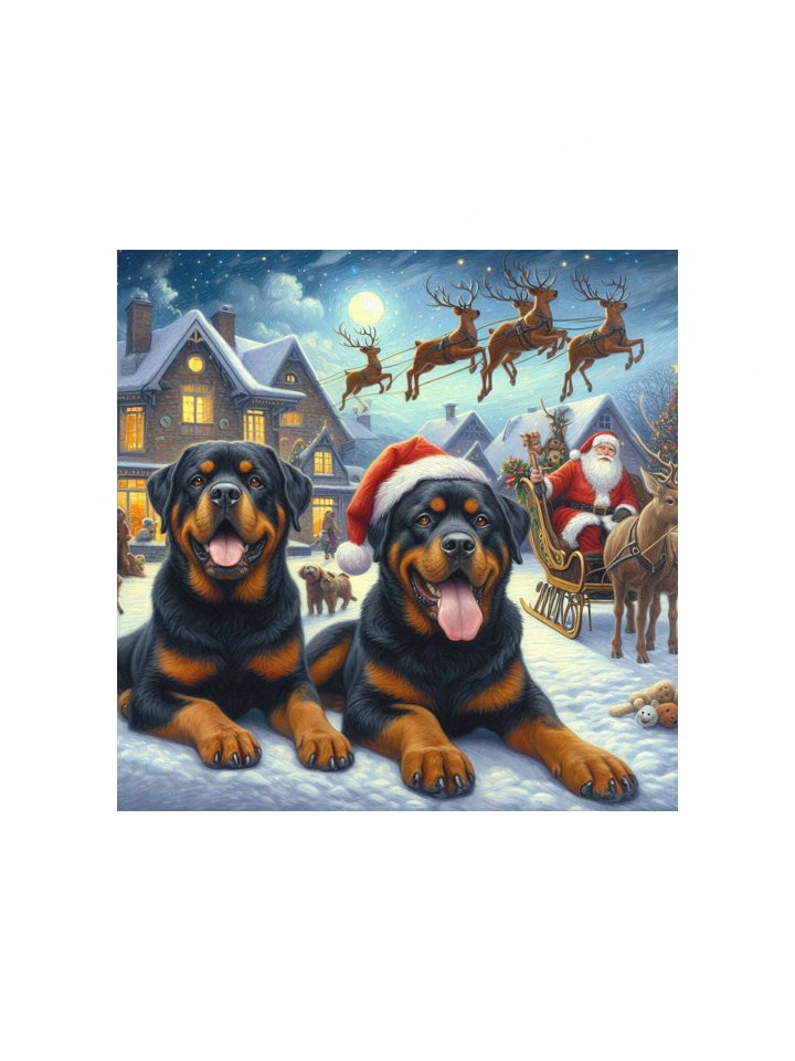 Rottweilers & Santa Poster product image (3)