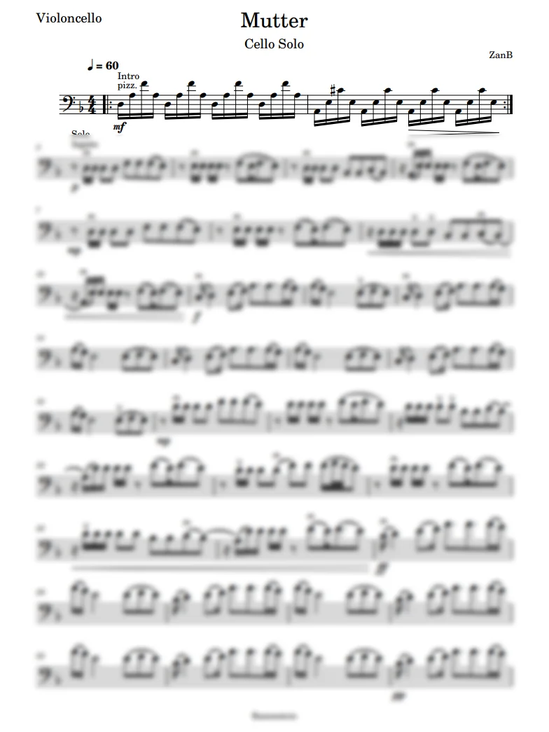 Rammstein - Mutter (Cello Solo) product image (1)