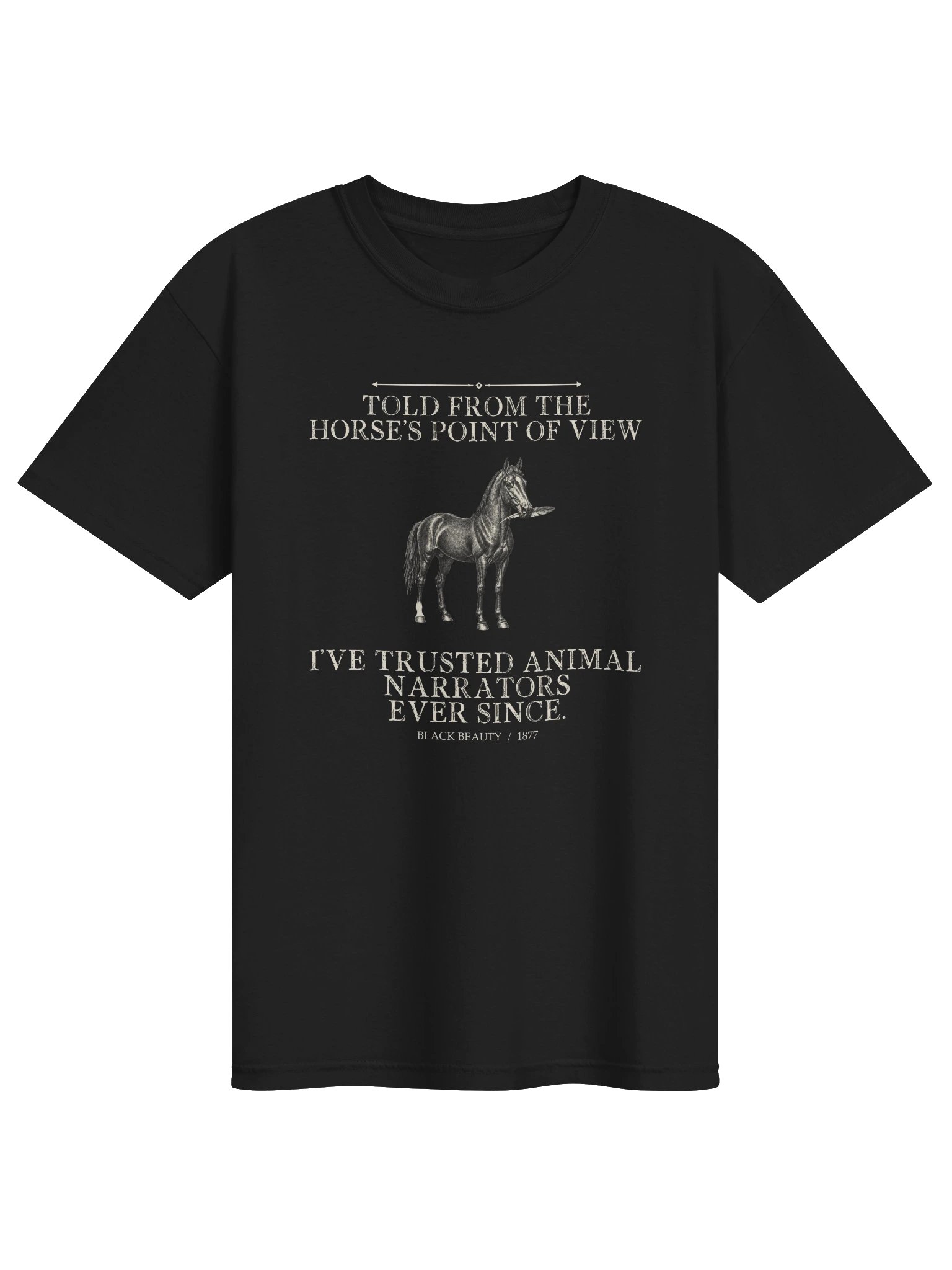 Told From Horse S Point View Ve -- Black Beauty Tee (Dark) product image (1)