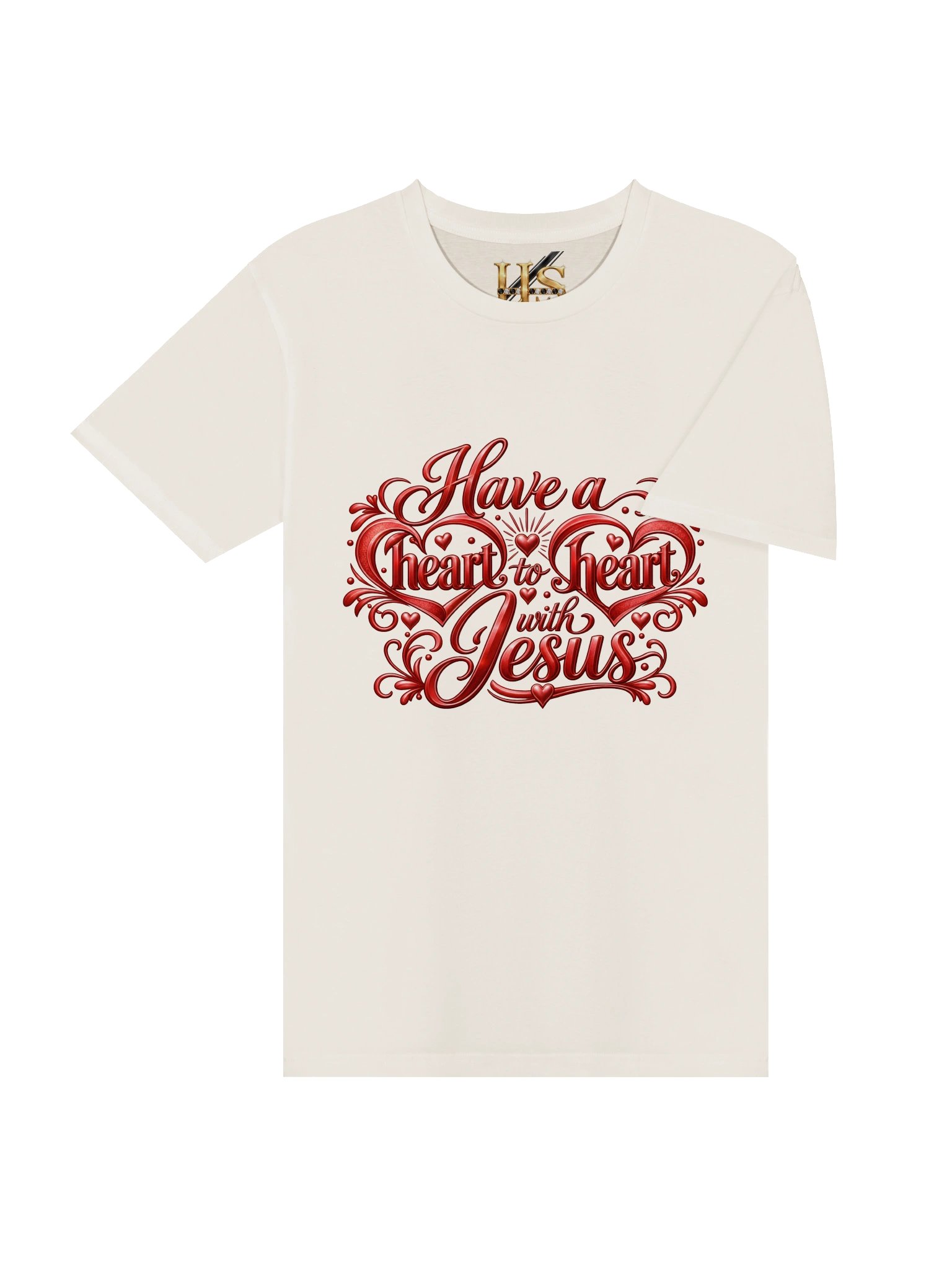 Red — Have a Heart-to-Heart with Jesus | Then Watch GOD Move Red Christian Premium Unisex T-Shirt product image (4)