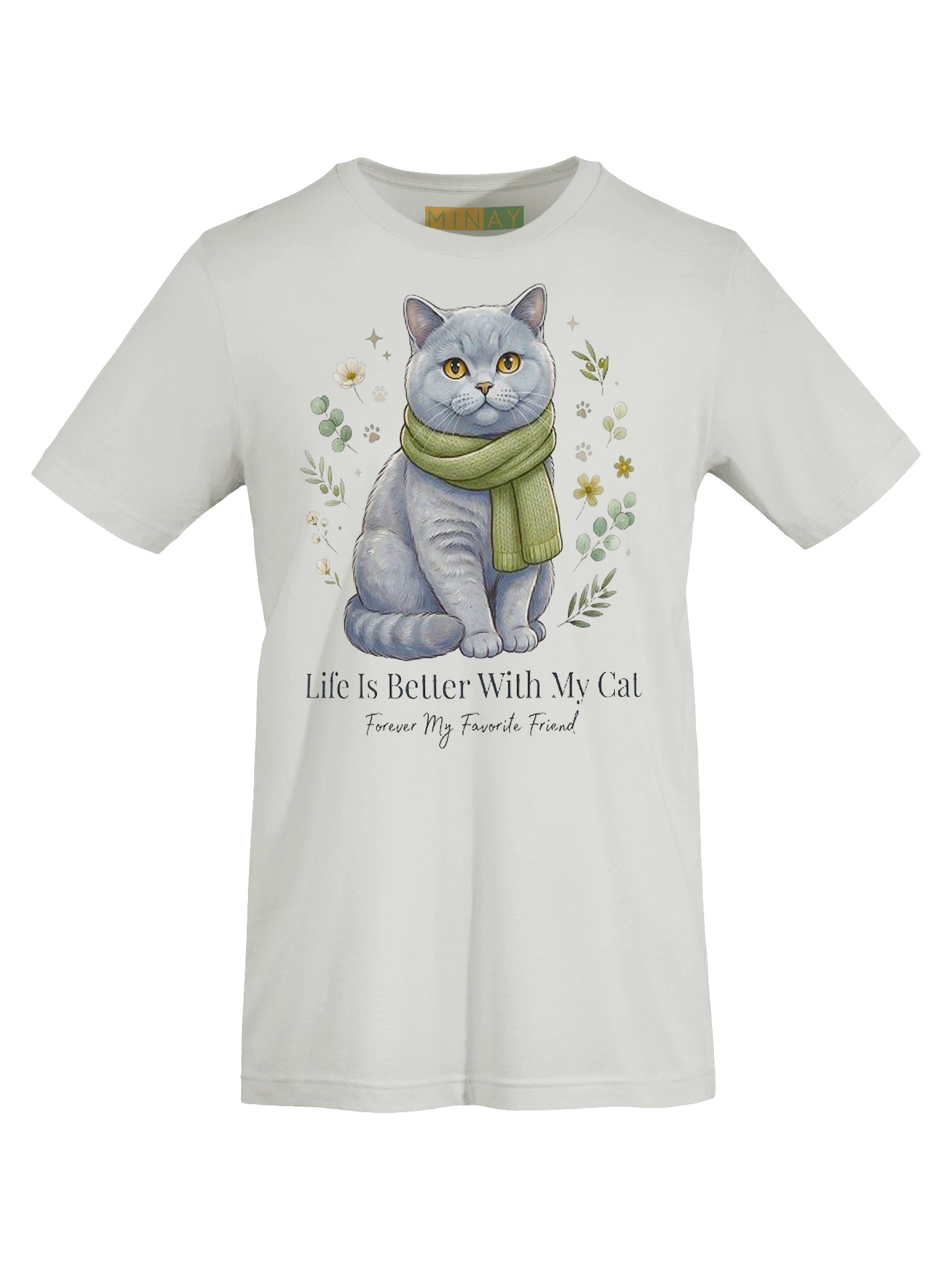 Life Is Better With My Cat Aesthetic Graphic Tee product image (55)