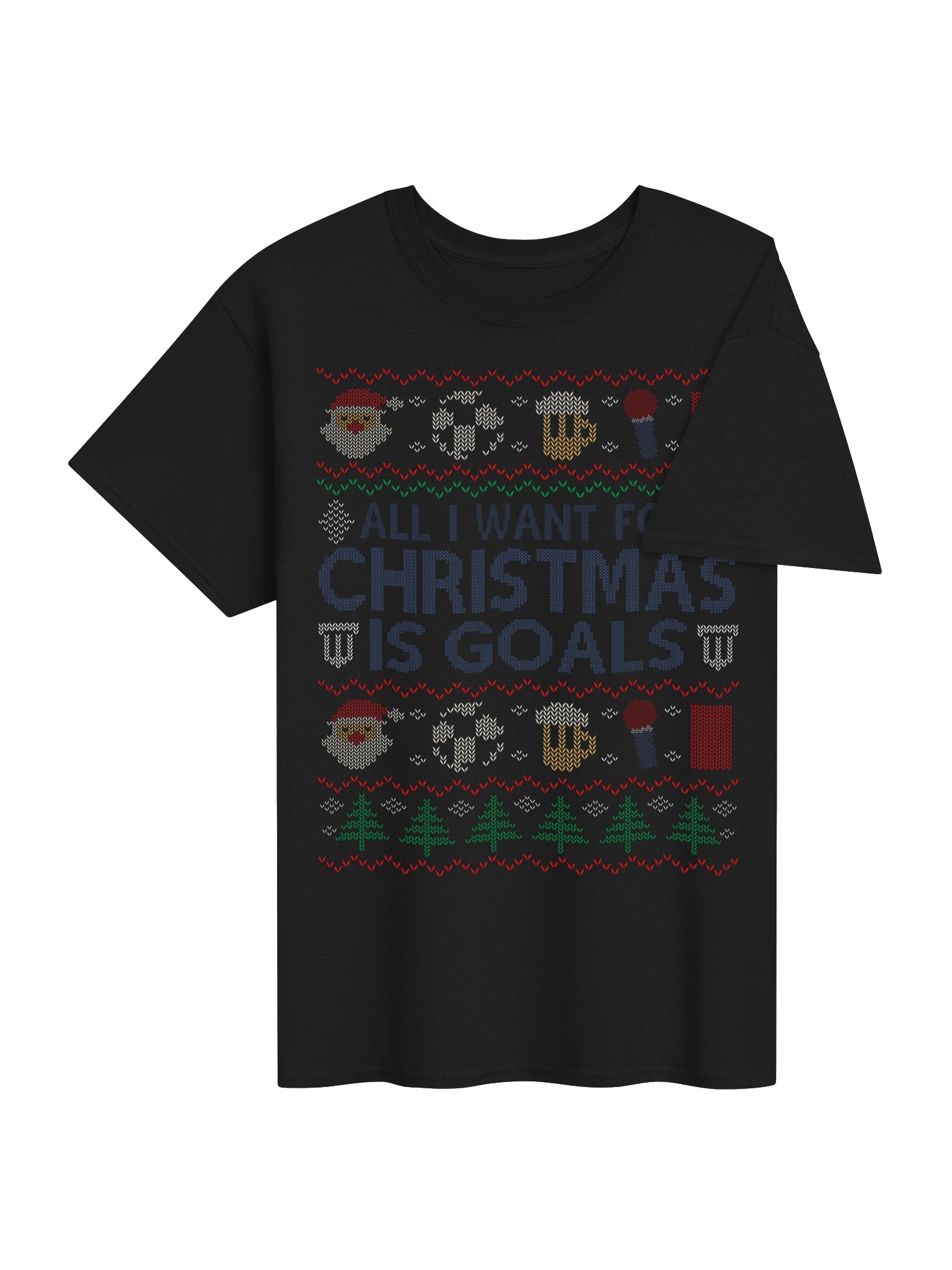 All I Want for Christmas Is Goals T-Shirt | Ugly Sweater Style Football Fan Christmas Gift product image (7)