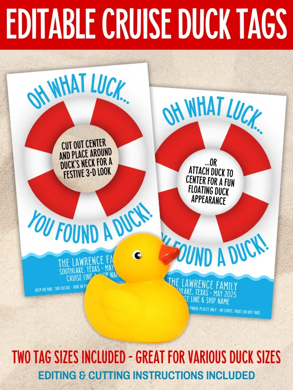 Editable Cruise Ship Duck Hunting Tags product image (1)