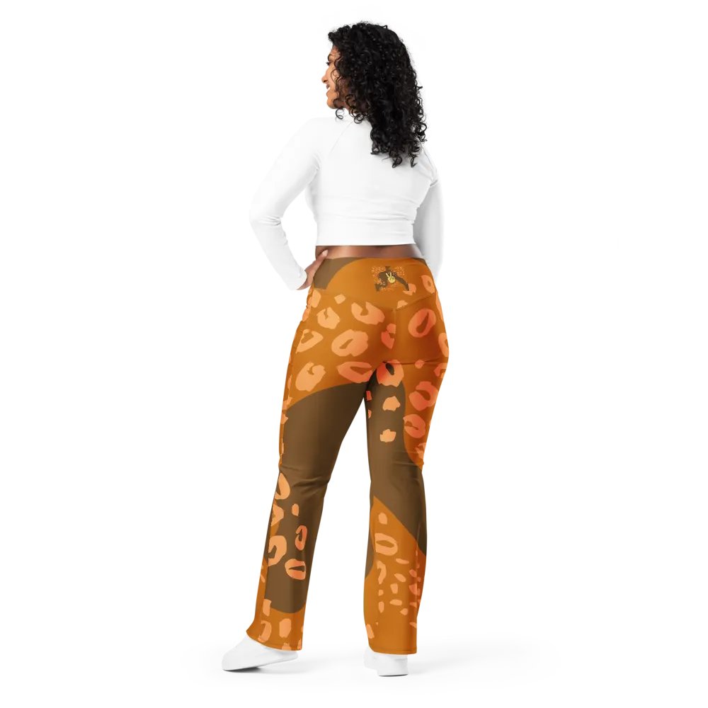 Orange Wildcat Whimsy Flare Leggings product image (7)
