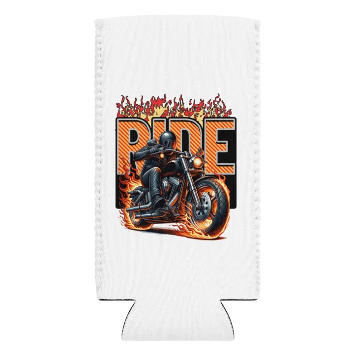 Ride Motorcycle Flaming Can Cooler product image (2)