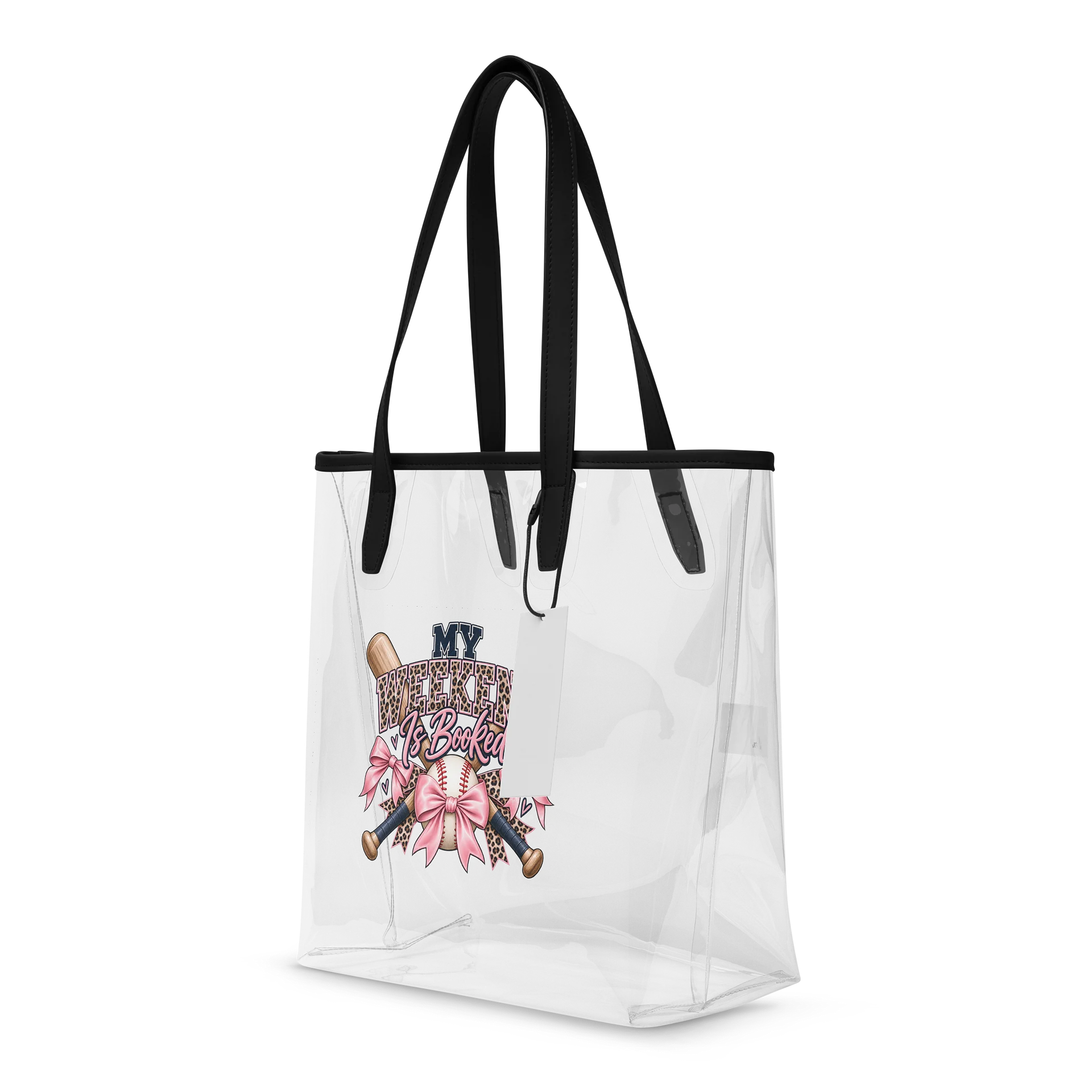 My Weekend Is Booked Clear Tote | Baseball Mom Game Day Bag product image (4)