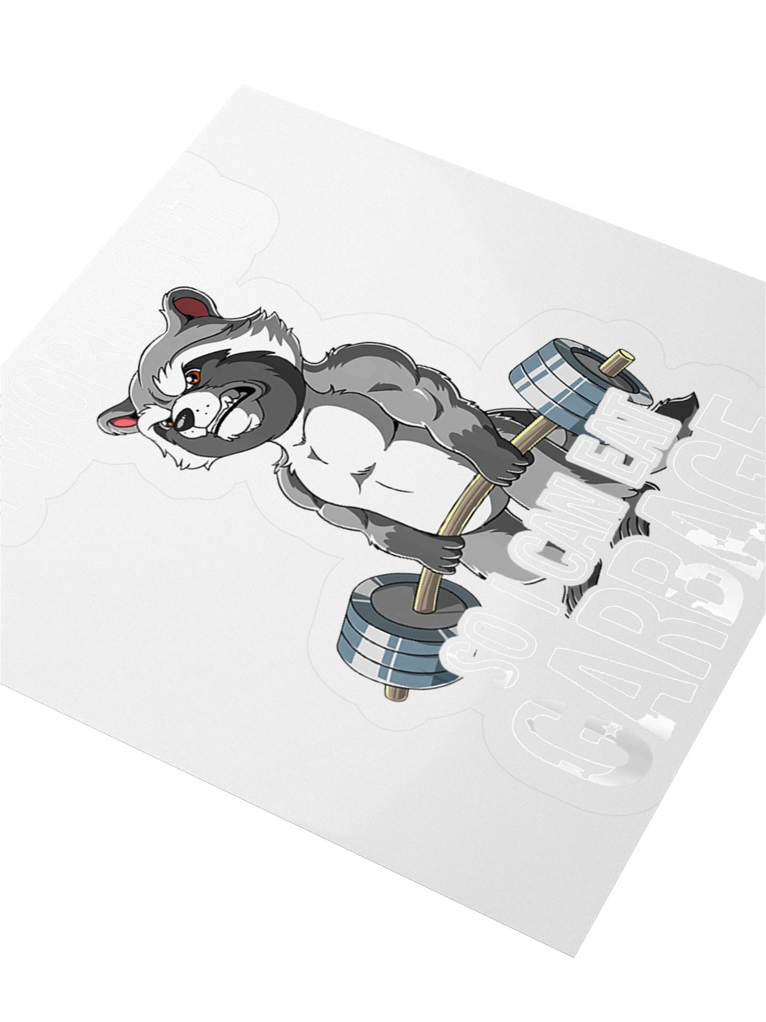 I Work Out So I Can Eat Garbage Sticker product image (3)